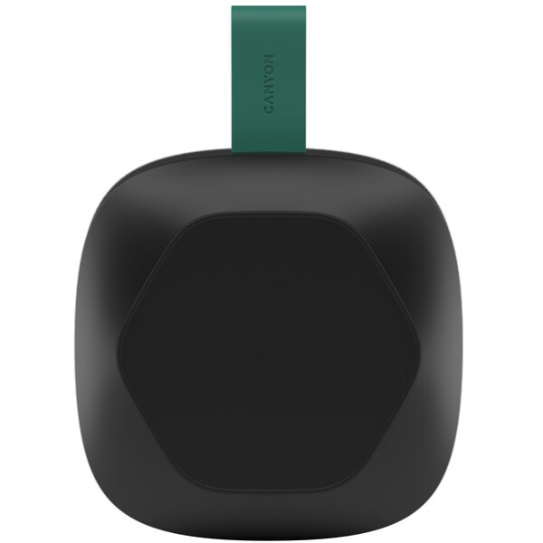 Фото - Портативна акустика Canyon HEXAGON 10 TWS 8W IPX5 Black Green (CNE-CBTSP10BG)