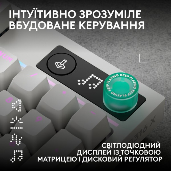 Фото - Клавіатура дротова ігрова Logitech G316 X 98 White Tactile (920-014231)