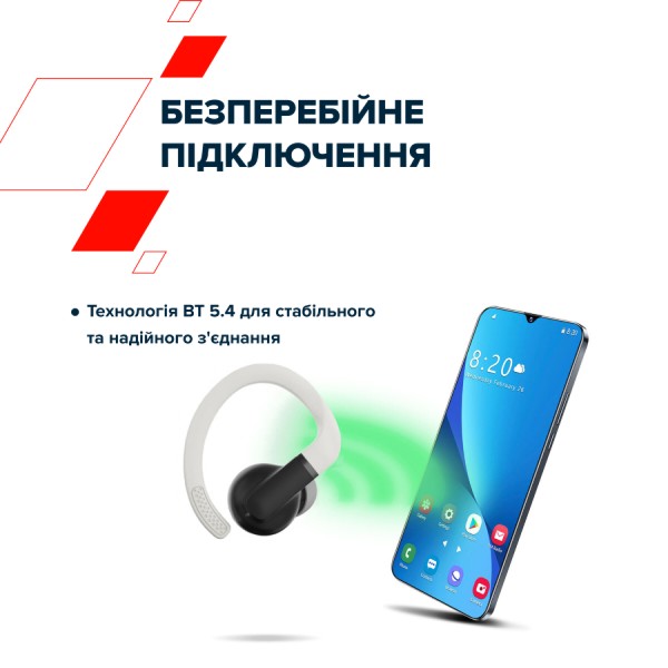 Фото - Навушники вкладиші бездротові TWS Canyon OnRun 11 Sport Wireless charge White (CNS-TWS11W)