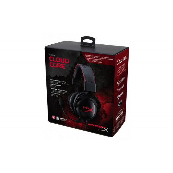 Фото - Гарнитура проводная игровая HyperX Cloud Core (KHX-HSCC-BK)