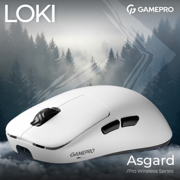 Фото - Миша бездротова ігрова GamePro Asgard Loki Wireless RGB White (GM022W)