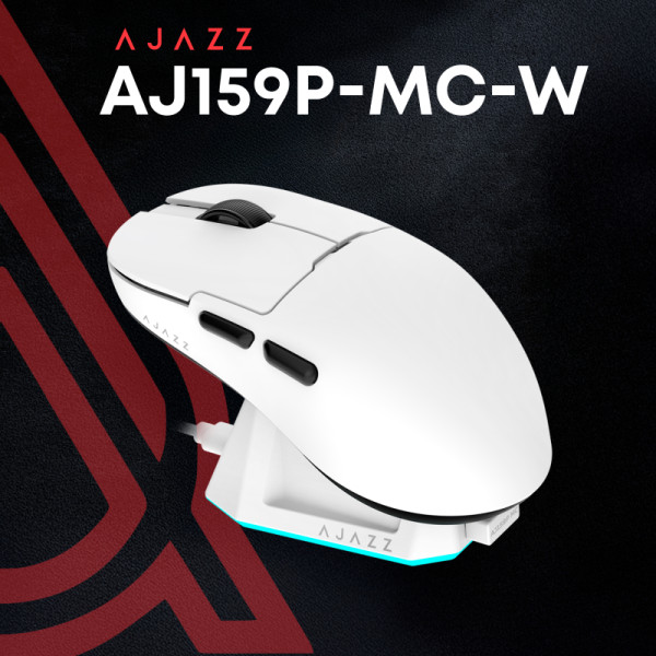 Фото - Мышь беспроводная игровая Ajazz AJ159P MC -3 Mod-White-Pixart 3311 (AJ159P-MC-W)
