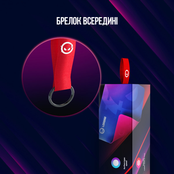 Фото - Килимок для миші ігровий Lorgar Main 139 Gaming Mouse Pad Purple (LRG-GMP139)