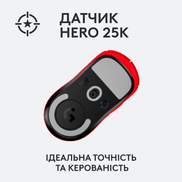 Фото - Миша бездротова ігрова Logitech G Pro X Superlight Red (910-006784)