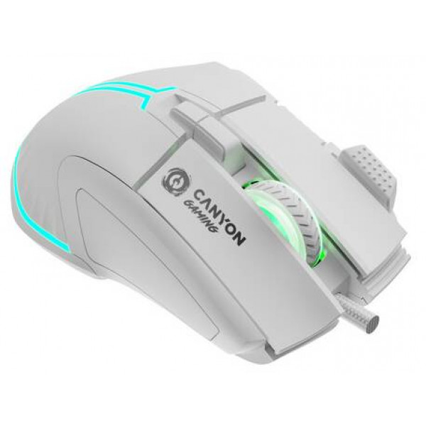 Фото - Миша дротова ігрова Canyon Fortnax GM-636 White (CND-SGM636W)