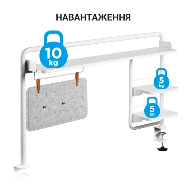 Фото - Настільна полиця-органайзер OfficePro DS253W White