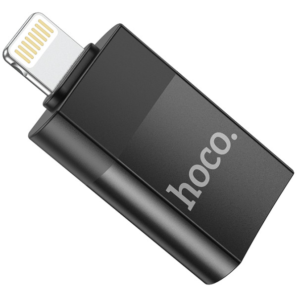 Фото - Перехідник HOCO UA17 iP Male to USB female USB2.0 adapter Black (6931474761989)
