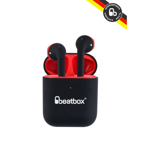 Фото - Навушники вкладиші бездротові TWS BeatBox PODS AIR 2 Wireless charging black-red (bbpair2wcbr)