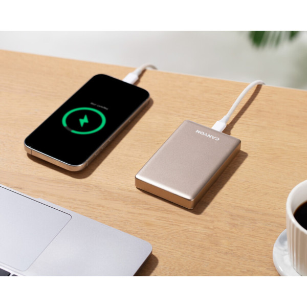 Фото - Батарея мобільна Canyon OnPower 510 slim Magsafe 10000 mAh PD20W Beige (CNS-CPB510BE)