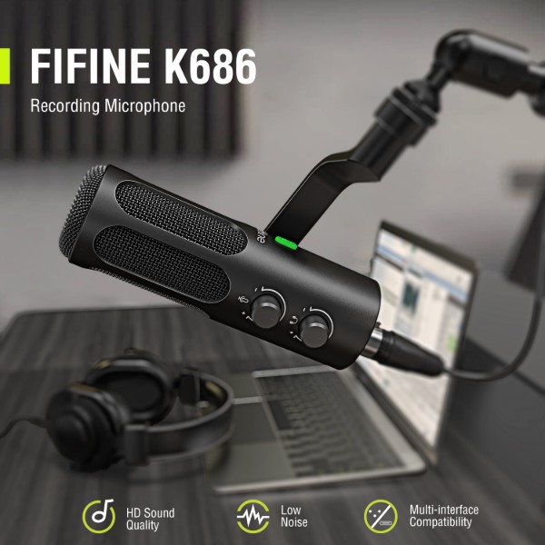Фото - Микрофон для компьютера проводной Fifine Tank 3 USB/XLR Black