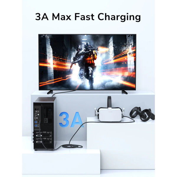 Фото - Кабель синхронізації даних Cabletime USB3.0 VR Oculus Quest 2 5 м (CA43P)