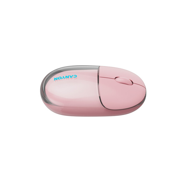 Фото - Миша бездротова Canyon OnClick 24 Dual-mode Silent Transparent/Pink (CNS-CMSW24P)