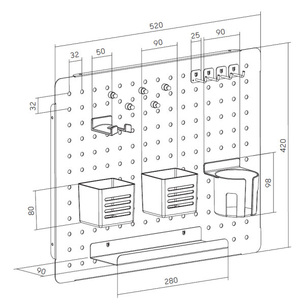 Фото - Настінна дошка-органайзер OfficePro WO910W White