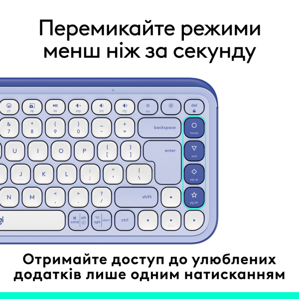 Фото - Клавиатура беспроводная Logitech POP Icon Keys Lilac (920-013074)