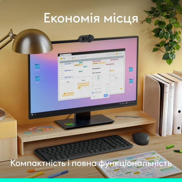 Фото - Клавіатура + миша бездротова Logitech MK250 Wireless Combo Graphite UKR (920-013823)