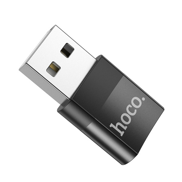 Фото - Перехідник HOCO UA17 USB Male to Type-C female USB2.0 adapter Black (6931474762009)