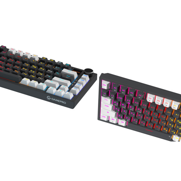 Фото - Клавиатура беспроводная игровая GamePro Asgard Valhalla Pro 75% Wireless/Bluetooth/USB Black (MK160B-D-Pro)