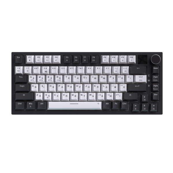 Фото - Клавіатура бездротова ігрова GamePro Asgard Valhalla Pro 75% Wireless/Bluetooth/USB White (MK160W-D-Pro)