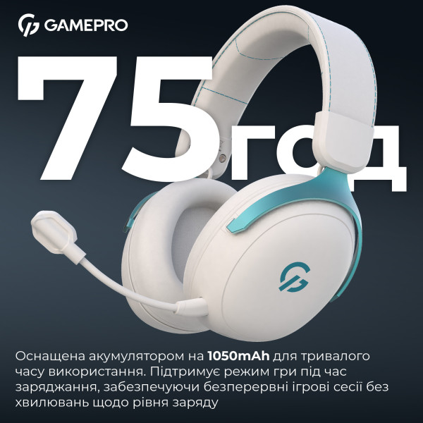 Фото - Гарнитура беспроводная игровая GamePro Asgard Freya Pro (HSW201WB)