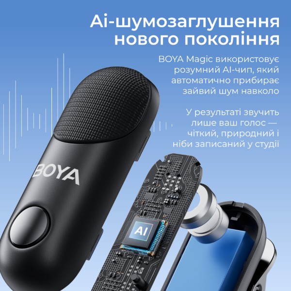 Фото - Мікрофон для смартфона Boya Magic-07 Type-C Black