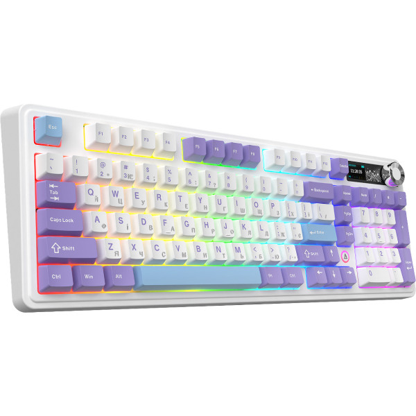 Фото - Клавіатура бездротова ігрова Ajazz AK980 V2 Gift Switch V2 Purple White Blue (AK980-V2-G-PWB)