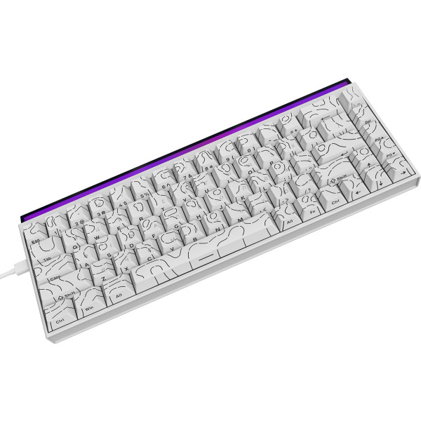 Фото - Клавиатура проводная игровая Ajazz NK68 Red switches Side contour White (NK68-R-S-W)