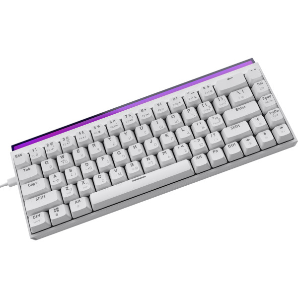 Фото - Клавіатура дротова ігрова Ajazz NK68 Red switches White (NK68-R-W)