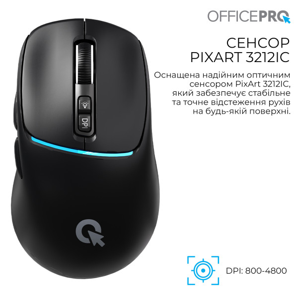 Фото - Миша бездротова OfficePro Silent Click Wireless Black (M468B)
