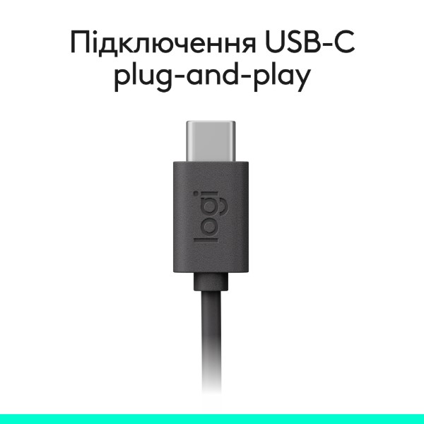 Фото - Гарнитура проводная Logitech H390 USB-C Midnight Black (981-001576)