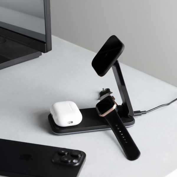 Фото - Беспроводное зарядное устройство Proove Energy Fold 3 in 1 Black (WSEF15010001)