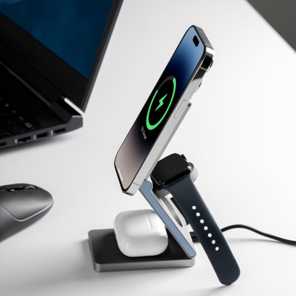 Фото - Бездротовий зарядний пристрій Proove Titan Volt 3 in 1 Gray