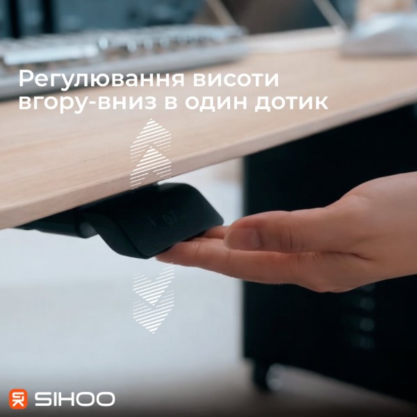 Фото - Стол с электрорегулировкой высоты Sihoo D07 1.6m Maple/White (D07B-102/D07J-102-AB)