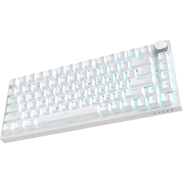 Фото - Клавиатура проводная игровая Ajazz AK820 Red Switch White USB-C (AK820-R-W)