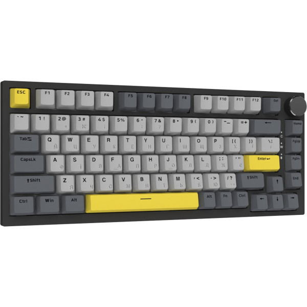 Фото - Клавіатура дротова ігрова Ajazz AK820 Sea Salt Switch Black USB-C (AK820-SS-BGY)