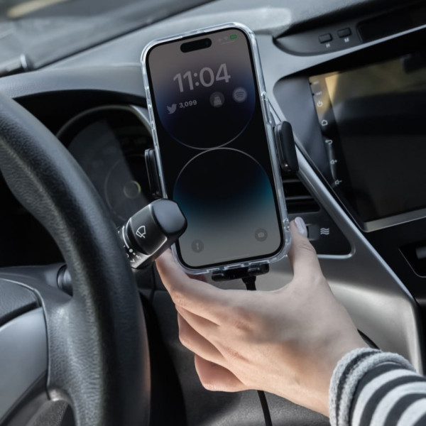 Фото - Автодержатель с беспроводной зарядкой Proove Nitro Charge 15W matte Black (WHNC15002005)