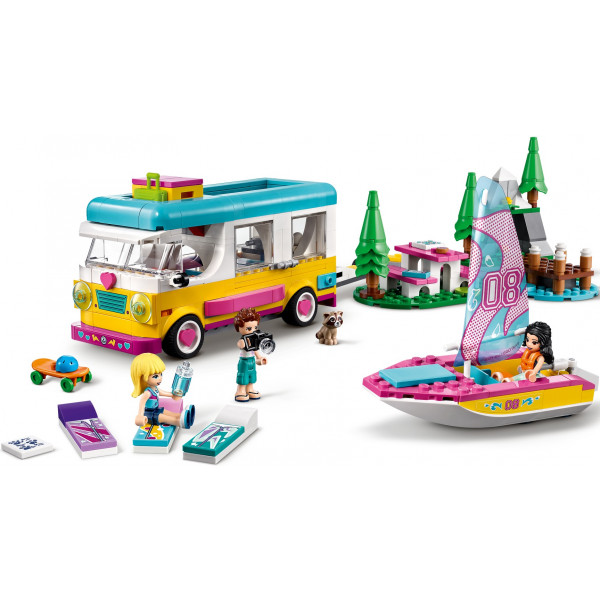 Фото - Конструктор LEGO Friends Лісовий будинок на колесах і вітрильника (41681)