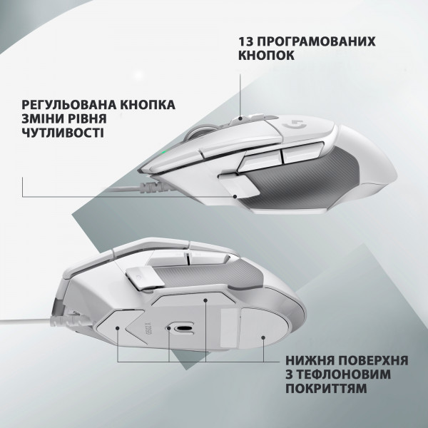 Фото - Мышь проводная игровая Logitech G502 X USB White (910-006146)