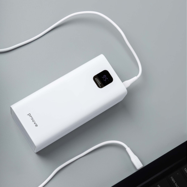 Фото - Батарея мобильная Proove Giant 100W 40000mAh white (2001001957629)