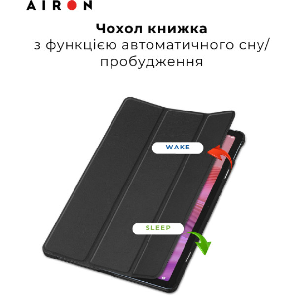 Фото - Чехол для планшета AIRON Premium для Lenovo Tab M10 4th Gen 2025 TB-311FU / TB-311XU с защитной пленкой и салфеткой Black