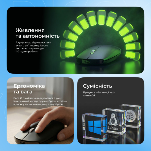 Фото - Миша бездротова Proove Ramp White (WNRM00022002)