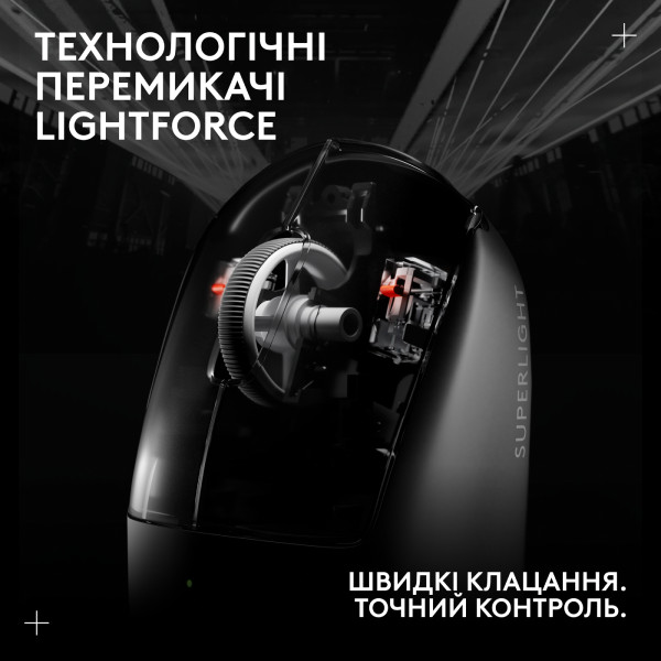 Фото - Мышь беспроводная игровая Logitech G Pro X Superlight 2 LightSpeed Black (910-006630)