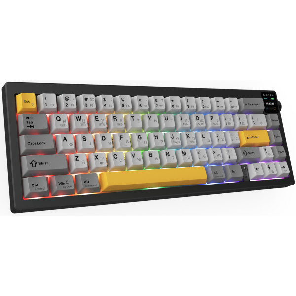 Фото - Клавіатура бездротова ігрова Ajazz AK650 Flying Fish Switch Black RGB With Screen (AK650-FF-BGY)
