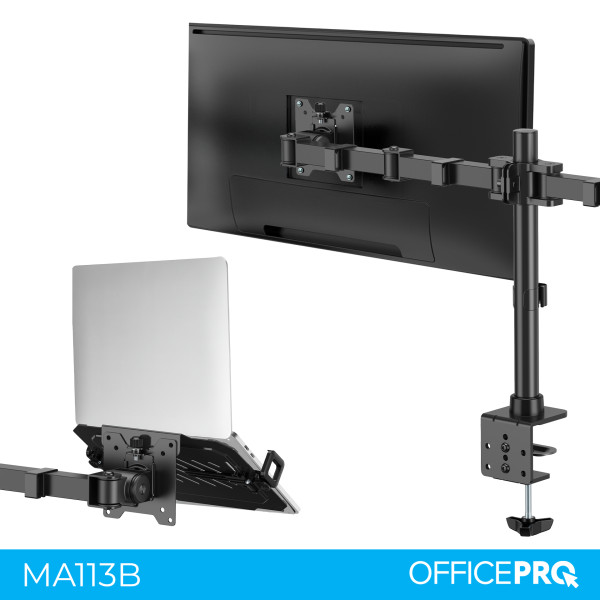 Фото - Кріплення настільне OfficePro MA113B 17-49" 2-20 кг Black