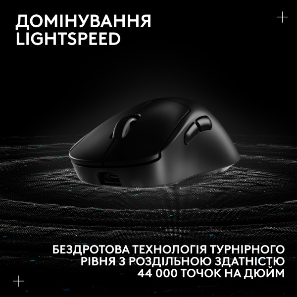 Фото - Мышь беспроводная игровая Logitech G Pro X Superlight 2 DEX LightSpeed Black (910-007357)
