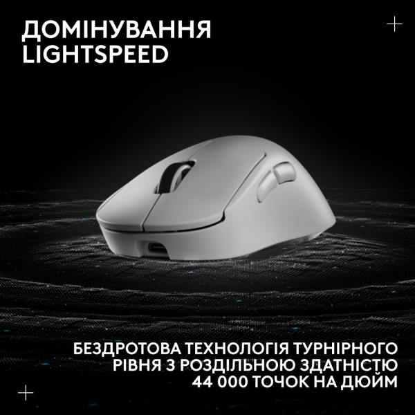 Фото - Миша бездротова ігрова Logitech G Pro X Superlight 2 DEX LightSpeed White (910-007365)