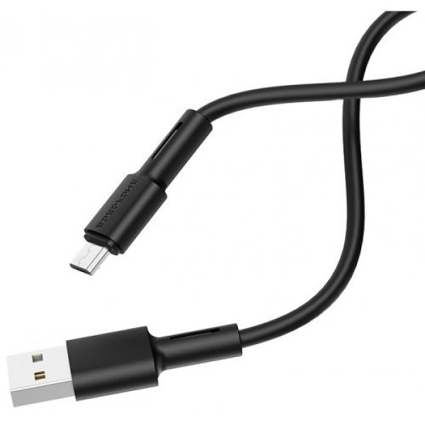Фото - Кабель BOROFONE BX31 USB to Micro 2.4A, 1m Black (6931474710376)