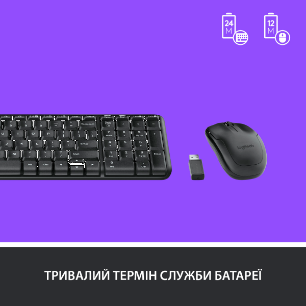 Фото - Клавиатура и мышь Logitech Wireless Combo MK220 (920-003169)