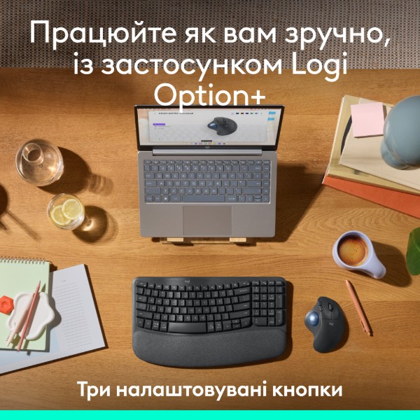 Фото - Миша бездротова Logitech ERGO M575S Wireless Trackball Graphite (910-007029)