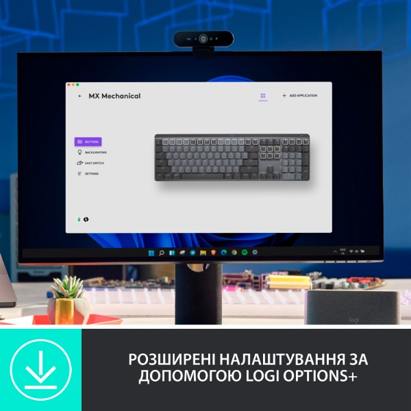 Фото - Клавіатура бездротова Logitech MX Mechanical Wireless Graphite Clicky (920-010759)