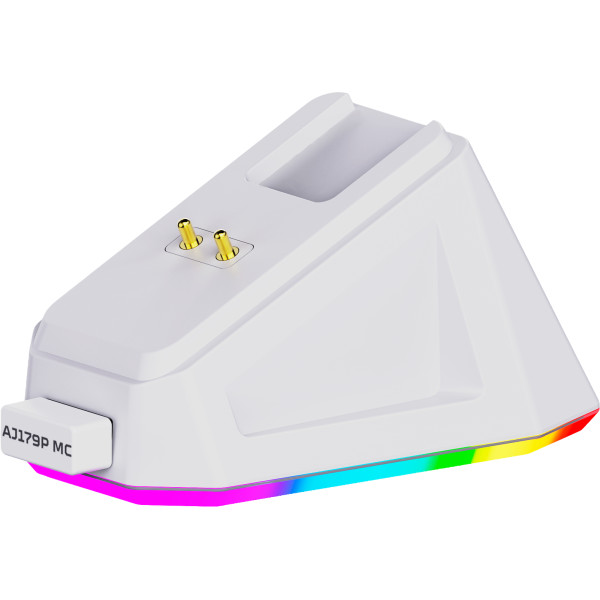 Фото - Мышь беспроводная игровая Ajazz AJ179P MC Charging Dock Wireless White (AJ179P-MC-W)